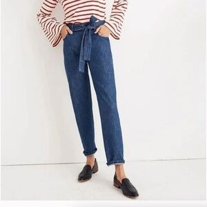 Madewell Denim Tie-Waist Taper Jeans